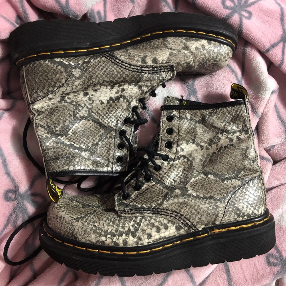 Vintage Silver Snakeskin Docs